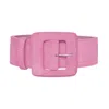 Beltbe Women's Pink / Purple Suede Square Buckle Belt - Bubblegum Pink In Pink/purple