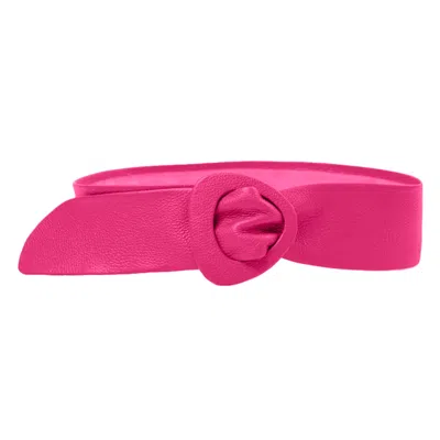 Beltbe Women's Pink / Purple Wide Triangle Buckle Belt - Bubblegum Pink In Pink/purple