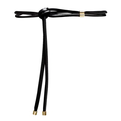 Beltbe Women's Skinny Wrap Leather Belt - Black