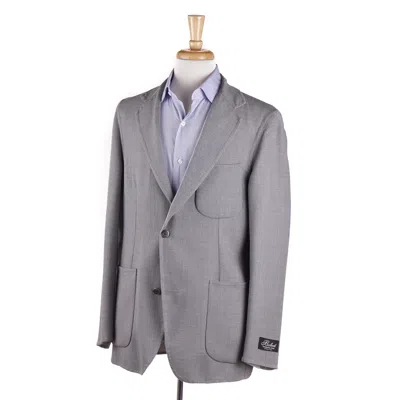 Pre-owned Belvest $1995  Reversible Gray Wool And Silk Blazer 40 R Sport Coat (eu 50)