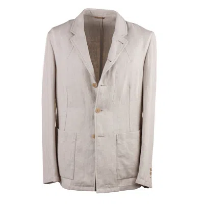 Pre-owned Belvest Soft-constructed Casual Unlined Linen Sport Coat 40r (eu 50) In Beige