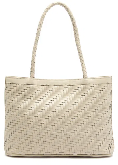 Bembien Ella Woven Leather Tote In Neutral