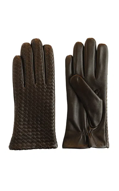 Bembien Emil Leather Gloves In Brown