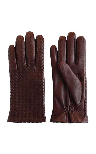 Bembien Emil Leather Gloves In Burgundy