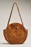 Bembien Emilia Grande Weave Suede Bag In Sand