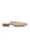 Bembien Exclusive La Isla Faye Woven Leather Mules In Gold