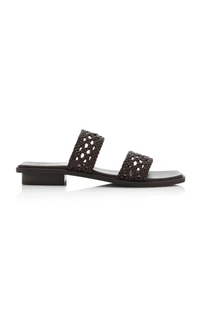 Bembien Exclusive La Isla Paloma Woven Leather Sandals In Brown