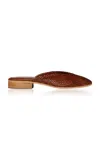 Bembien Faye Woven Leather Mules In Brown