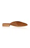 Bembien Faye Woven Leather Mules In Tan