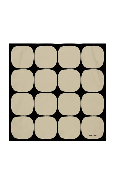 Bembien Forma Silk Scarf In Black,white
