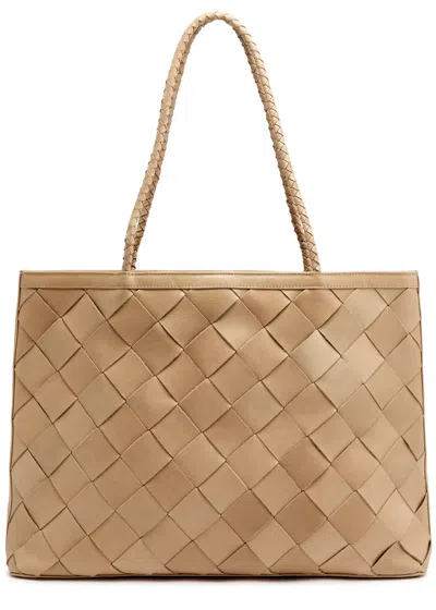 Bembien Gabrielle Grande Woven Leather Tote In Brown