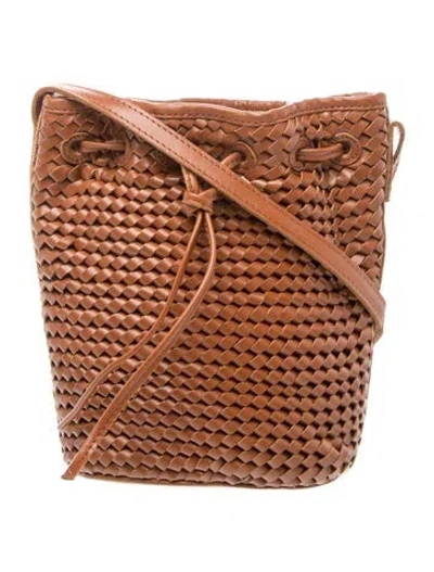 Pre-owned Bembien Intrecciato Bucket Bag In Brown