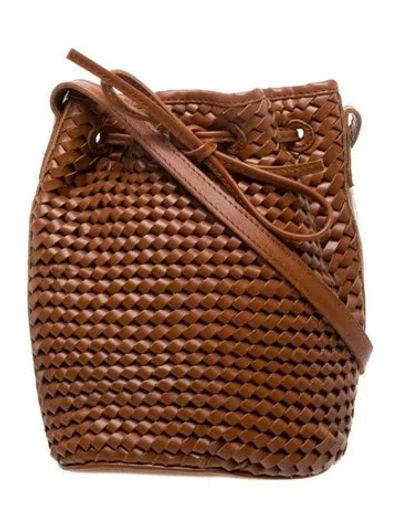 Pre-owned Bembien Intrecciato Bucket Bag W/ Tags In Brown