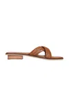 Bembien Iris Leather Slides In Tan
