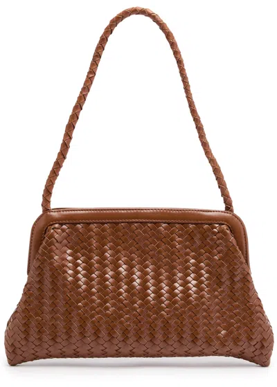 Bembien Le Sac Woven Leather Shoulder Bag In Brown
