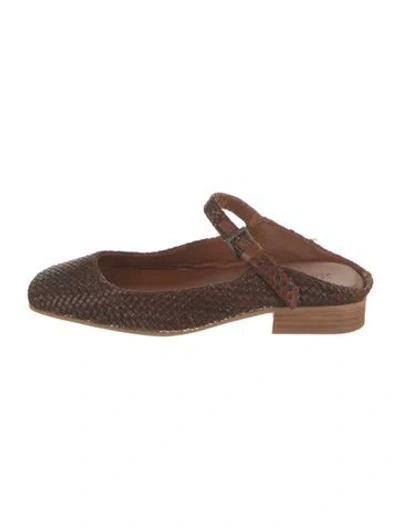 Pre-owned Bembien Leather Mules In Brown