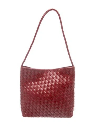 Pre-owned Bembien Leather Shoulder Bag In Burgundy