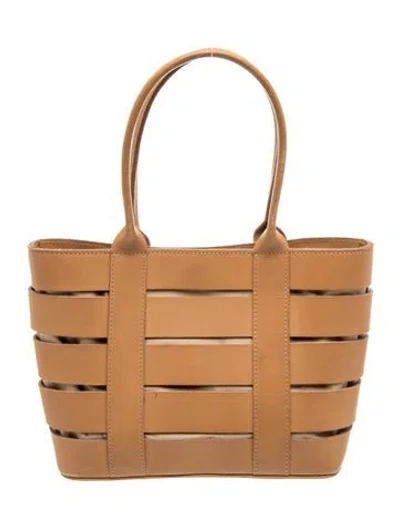 Pre-owned Bembien Leather Top Handle Bag In Brown