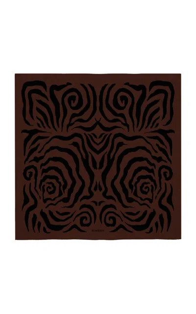 Bembien Linea Silk Scarf In Brown