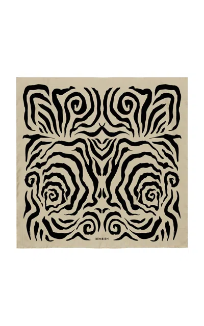 Bembien Linea Silk Scarf In Ivory
