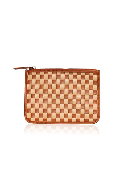 Bembien Mara Woven Leather Pouch In Multi