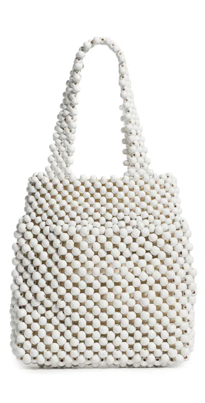 Bembien Maris Beaded Bag Cream In White