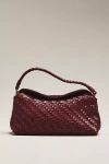 Bembien Mini Cheri Woven Leather Shoulder Bag In Purple