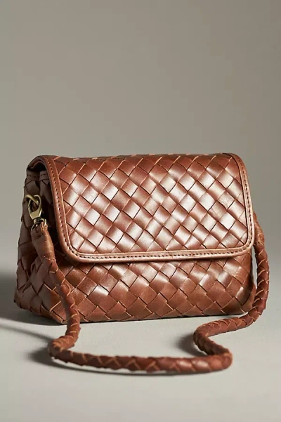 Bembien Mini Madeleine Woven Shoulder Bag In Gold