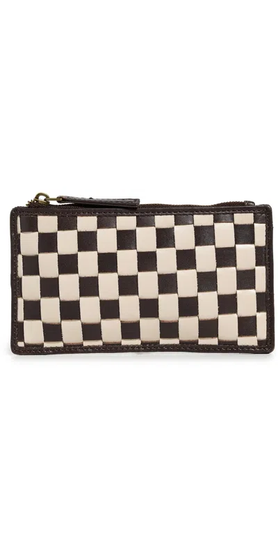 Bembien Odin Card Case Brown/cream Check