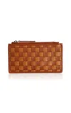 Bembien Odin Woven Leather Card Case In Brown
