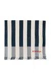 Bembien Plage Striped Cotton Towel In Blue
