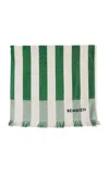 Bembien Plage Striped Cotton Towel In Green