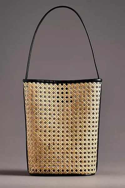 Bembien Raffia Bucket Bag In Black