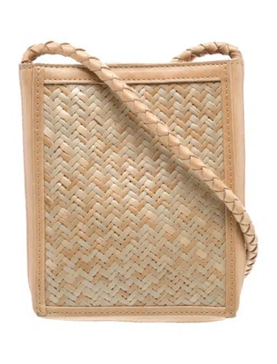 Pre-owned Bembien Raffia Crossbody Bag In Neutrals