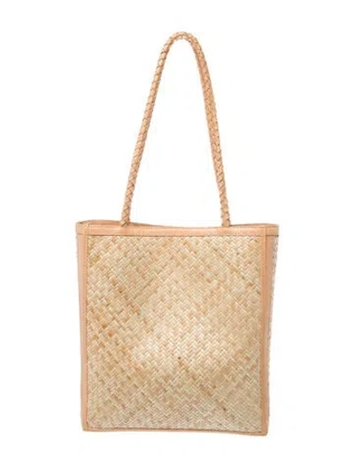 Pre-owned Bembien Raffia Shoulder Bag In Neutral