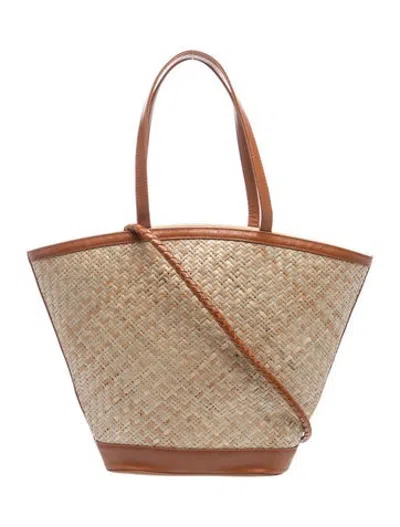 Pre-owned Bembien Raffia Shoulder Bag In Neutrals