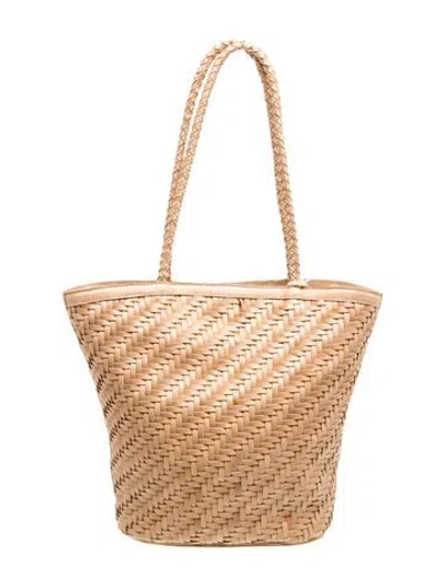 Pre-owned Bembien Raffia Shoulder Bag W/ Tags In Neutral