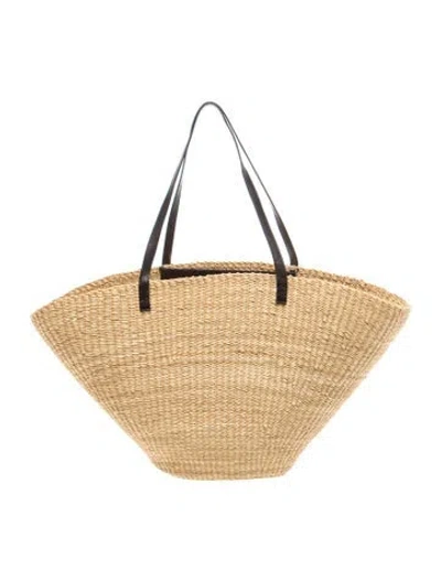 Pre-owned Bembien Raffia Tote In Brown