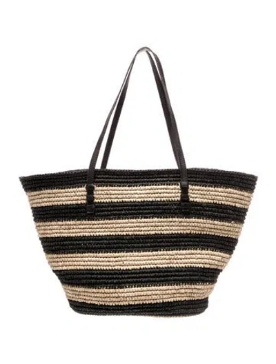 Pre-owned Bembien Raffia Tote In Neutral