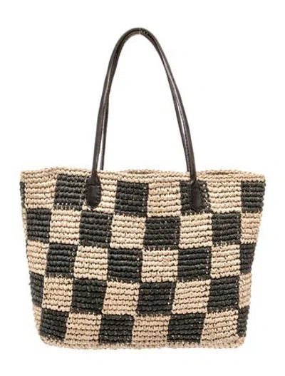Pre-owned Bembien Raffia Tote In Neutrals