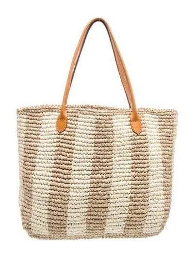 Pre-owned Bembien Raffia Tote In Neutrals