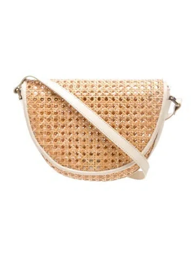 Pre-owned Bembien Rattan Shoulder Bag In Neutrals
