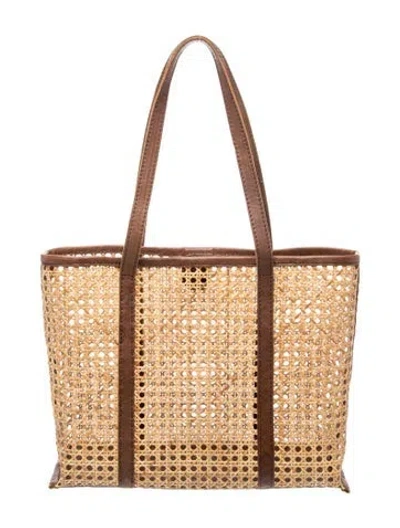Pre-owned Bembien Rattan Tote In Brown