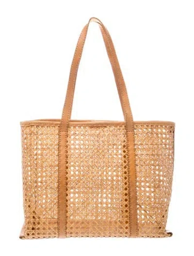 Pre-owned Bembien Rattan Tote In Brown