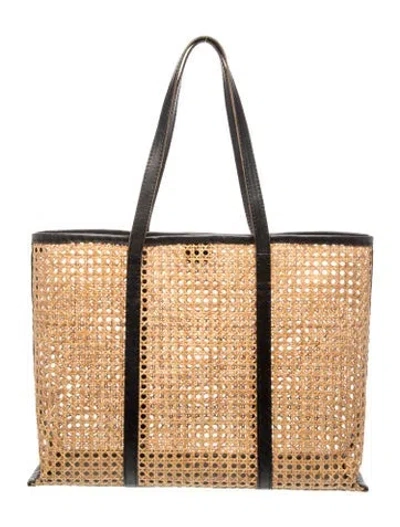 Pre-owned Bembien Rattan Tote In Multi