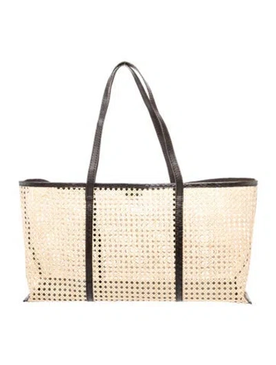 Pre-owned Bembien Rattan Tote In Multicolor