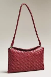 Bembien Roux Handwoven Leather Clutch In Red
