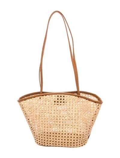 Pre-owned Bembien Wicker Shoulder Bag In Neutrals