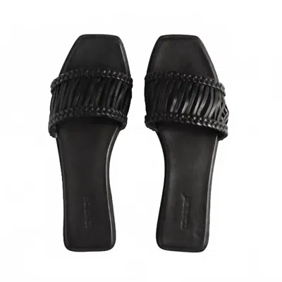 Bembien Women's Estelle Slides In Black In Animal Print