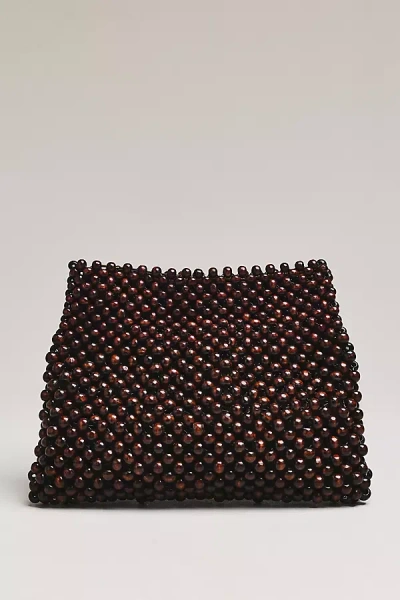 Bembien Wooden Bead Lotte Clutch In Brown